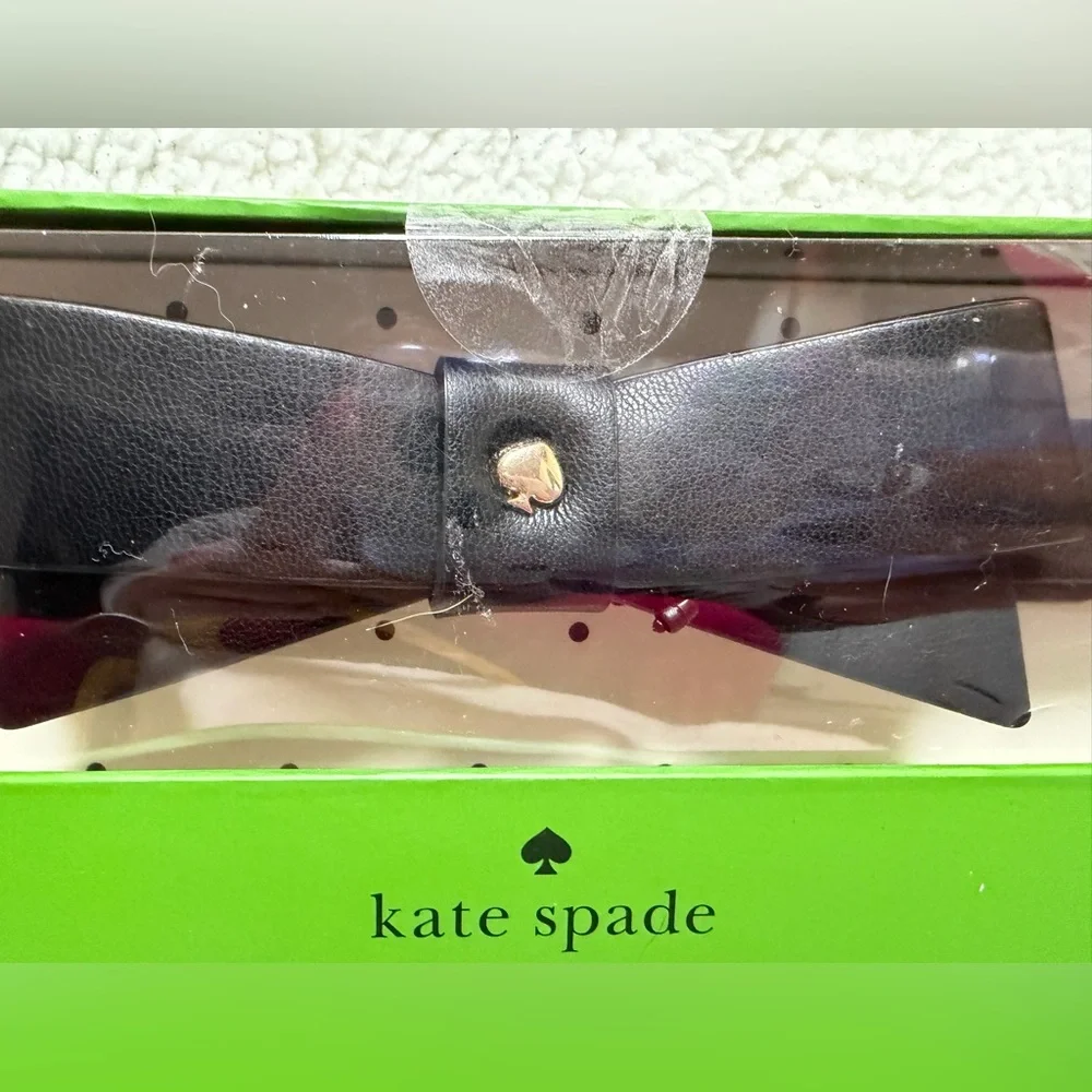 NEW Kate Spade Women’s Synthetic Leather Black Waist Narrow Bow Belt Size S/M